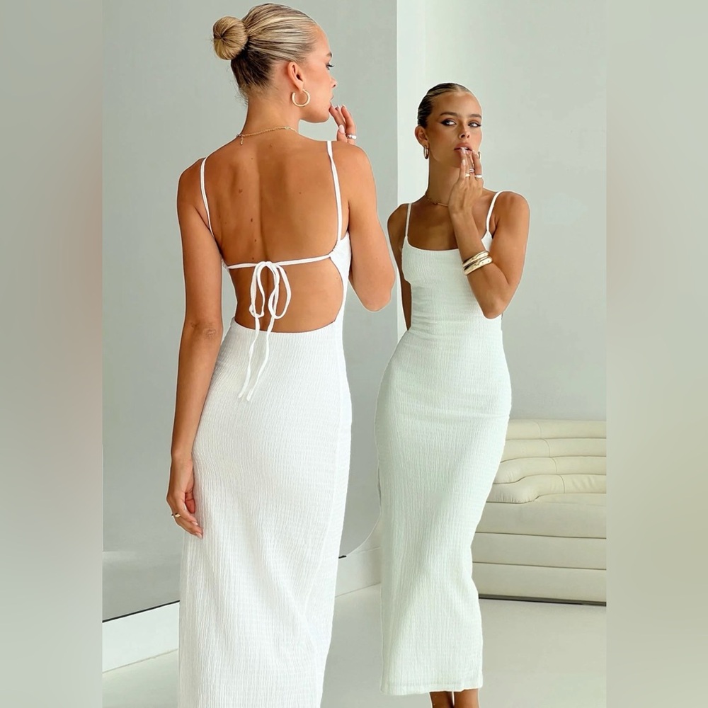 Princess Polly Elestria Maxi Dress White US 6